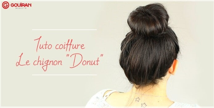 tuto coiffure chignon donut