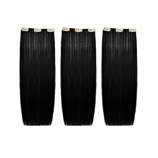 Extensions à clips cheveux naturels Easy 20, 3 bandes