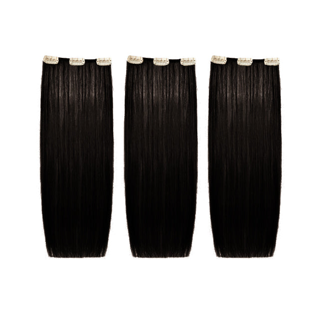 Extensions à clips cheveux naturels Easy 20, 3 bandes