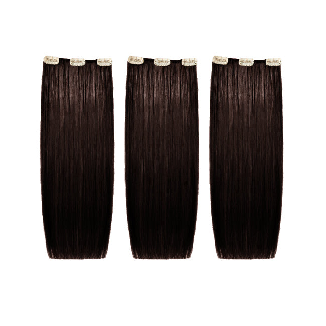 Extensions à clips cheveux naturels Easy 20, 3 bandes