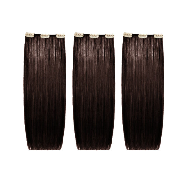 Extensions à clips cheveux naturels Easy 20, 3 bandes