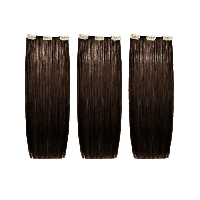 Extensions à clips cheveux naturels Easy 20, 3 bandes