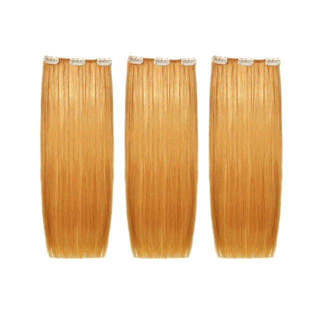 Extensions à clips cheveux naturels Easy 20, 3 bandes