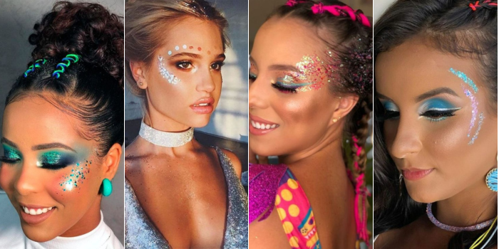 inspiration make up avec les paillettes vegans